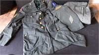 Vietnam Army uniform jacket, hat and coat