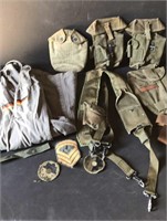 Lot of Vietnam army items and gray German jacket