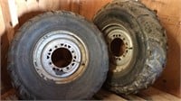Pair of Goodyear tracker tubeless tires and rims