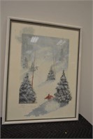 Snow Job by Doris Morgan Lithograph Signed