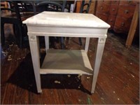 Marble Topped Side Table w/Casters
