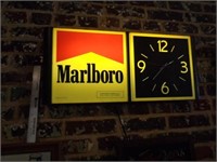 Marlboro Lighted Ad Clock