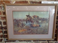 Framed Russel Print - Cowboys