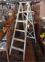 Vintage Wooden 6 ft. Ladder