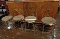 Set of 4 Metal COORS Parlor Chairs