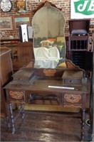 Antique Vanity Dresser with Mirror