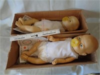 Pair of Vintage Dolls with Certificates