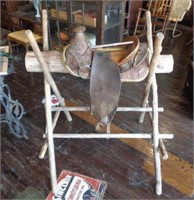 Handmade Mexican Saddle & Stand