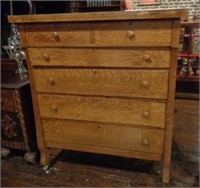 Antique Oak Chest of Drawers - Highboy