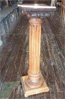 Antique Carved Wood Plant Stand