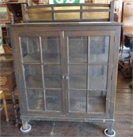 Antique Display Hutch Cabinet