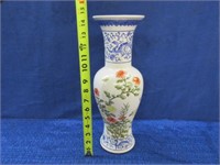 about 15in tall oriental vase - hand painted
