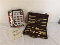 BENCH SEAT COVER & VINTAGE BACKGAMMON GAME
