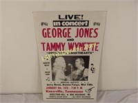 1973 GEORGE JONES & TAMMY WYNETTE POSTER