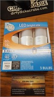 GE LED bright stik 3 pack