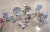 10 precious moments figurines (various sizes)