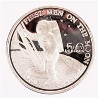 Coin 1 Ounce .999 Silver Man on The Moon