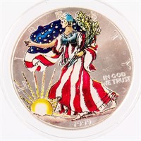 Coin 1999 Silver Eagle Colorized Unc.