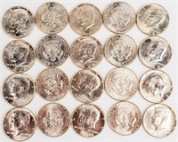 Coin Kennedy Half Dollar Roll 1968 BU 20 Coins