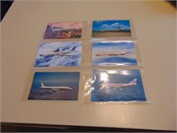 6 Postcards - Airplanes