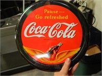 COCA COLA ROUND TIN SIGN