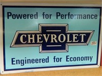 CHEVROLET ENGINEERED FOR ECONOMY TIN SIGN