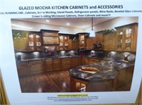 Glazed mocha kitchen set w/ pantry
