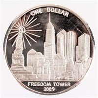 Coin 1 Ounce .999 Silver Freedom Tower 2009