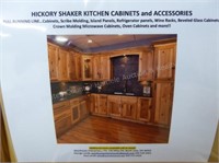 Hickory Shaker cabinet set w/ plate rack