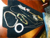 925 Braided Bracelet W/Vintage Rhinestone Jewelry