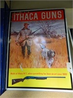 VINTAGE ITHACA GUNS TIN SIGN