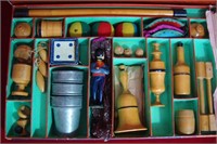 Antique Magic Set - Many Wood Turned Items