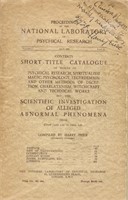 Price, Harry. Nat. Library of Psychical Research