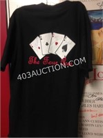 Four Aces Mens Signed T-Shirt  - sz Large