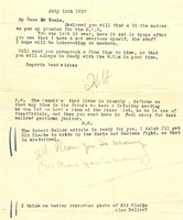 Houdini, Harry. Letter to Oscar Teale