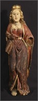 17th CENTURY FRENCH WOOD CARVED MADONNA