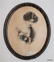 Vintage Oval Portrait