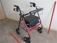 nice rolling walker with seat & brakes