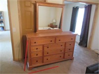 modern oak 8-drawer dresser by vaughn-bassett