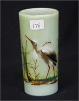 Smith Bros. 4 1/4" vase decorate with stork