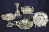 Lot of 5 pieces Cut Glass - all have condition