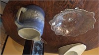 Glass bowl and jug