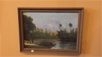 Antique painting framed