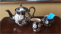 English Sadler 3pc Teapot, Sugar & Creamer
