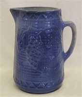 Blue/White Stoneware Grape with Rick Rack pitcher