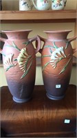 Roseville vases (cracked and glued)