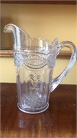 Molded glass pitcher