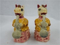 Vintage Horses Playing Saxophones in  Dresses S&P