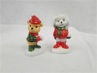 "Snowball Fight" Two Bears  S&P Set