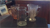 3 Glass pitchers